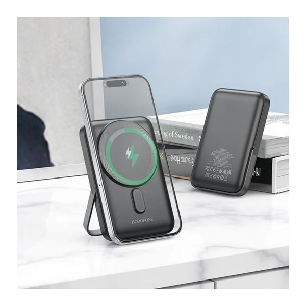 Power bank 10 000 mah Borofone BJ51A Kody PD20W magnetic black 00661 фото