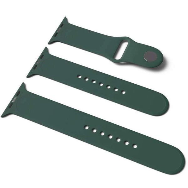 Ремінець Apple watch 38/40/41/SE silicone pine green 34347 фото
