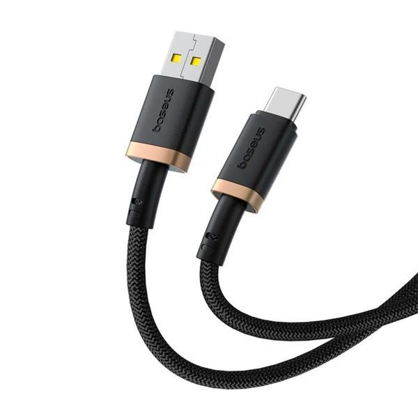USB Cable Baseus Dura Series Fast Charging Type-C 60W (2m) gold/black 44975 фото