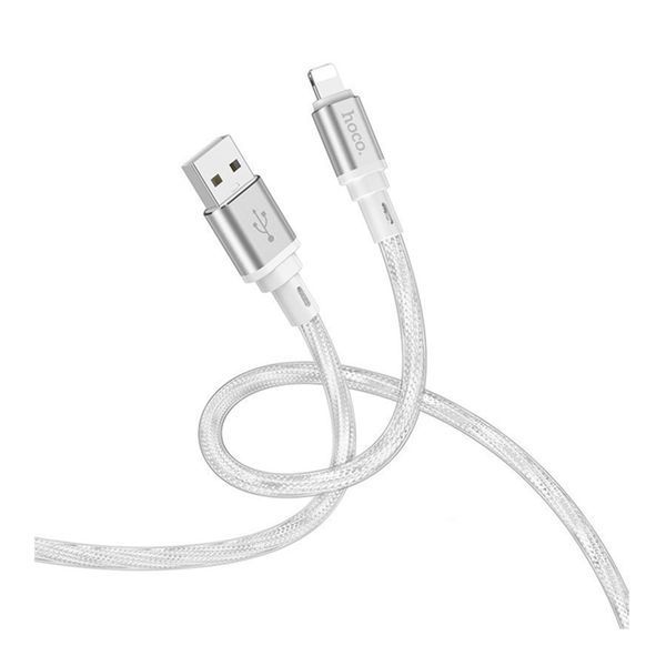 USB Cable Hoco Lightning X98 2.4A 1m silver 34723 фото