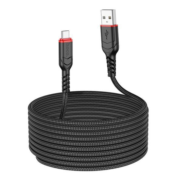 USB Cable Hoco Micro usb X59 2.4A 3m black 36406 фото