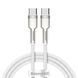 Cable Baseus Cafule Metal Type-C to Type-C 100W (2m) white 04753 фото 2