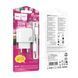 МЗП Hoco CS54A PD 20W/3A (1USB-1USB-C) + cable Type-C to Lightning white 38843 фото 1