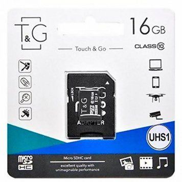 MicroSD 16GB T&G UHS-1 Class 10 + SDadapter 25253 фото