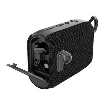 Колонка Bluetooth JEQANG JB-G46 з бездротовими навушниками black 36961 фото