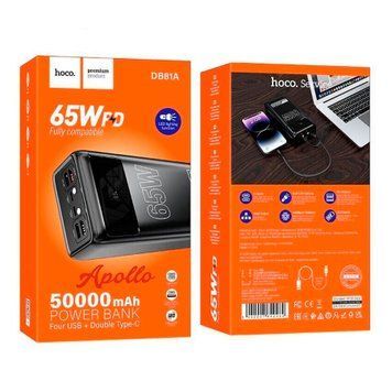 Power bank 50 000 mAh Hoco DB81 PD 65W Bipow  black 45522 фото