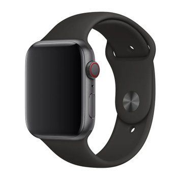 Ремінець Apple watch 41mm m/l silicone band black 44585 фото