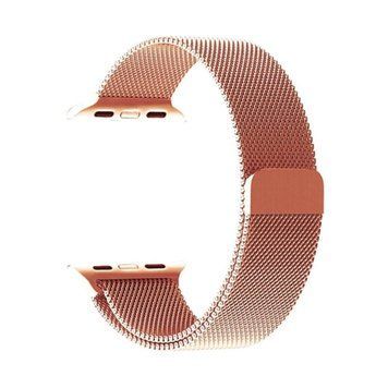 Ремінець Apple watch 42/44/45mm Milanese Loop rose gold 28675 фото