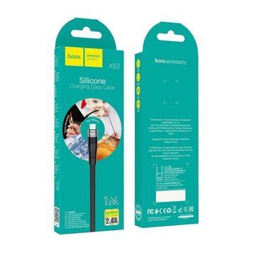 USB Cable Hoco Micro usb X53 2.4A 1m black 23769 фото