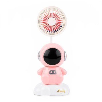 Вентилятор з акумулятором+точилка для олівців FAN Y6 pink 47284 фото