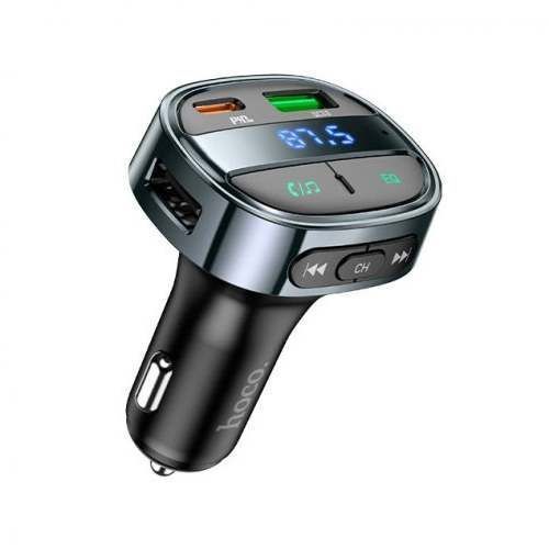 FM трансмістер Bluetooth Hoco E70 PD30W QC3.0 black 29766 фото