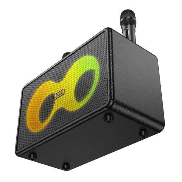 Колонка Bluetooth Hoco HA8 Ave black+2 мікрофона black 40417 фото