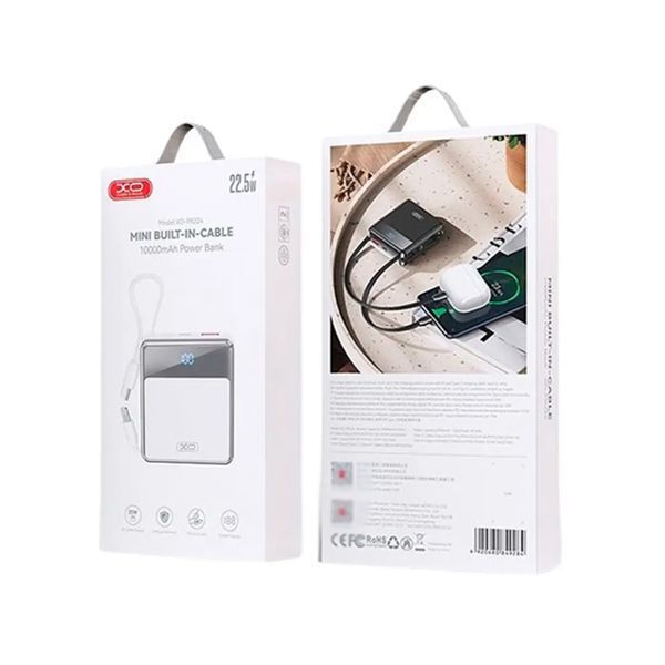 Power bank 10 000 mah XO PR224 fast charging dual line blue 00662 фото