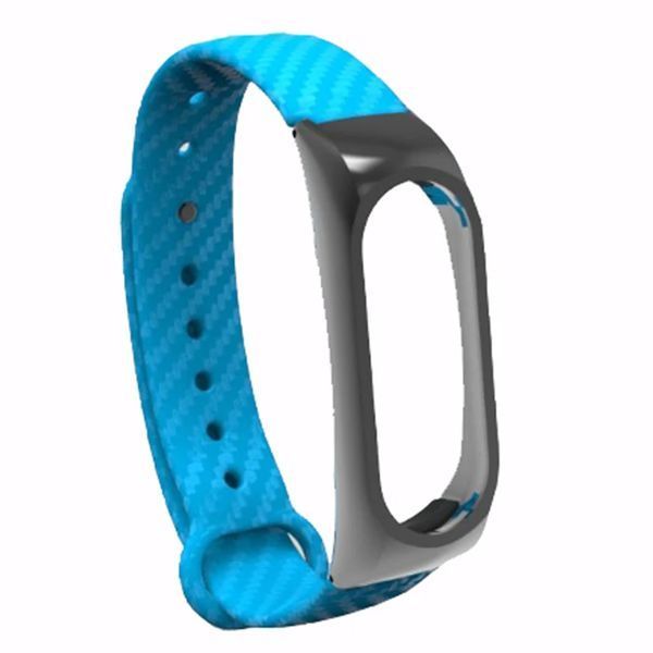 Ремінець Xiaomi Mi Band 3/4 combined Steel-Carbon fiber blue 04925 фото