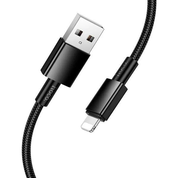 USB Cable Hoco Lightning X119 2.4A 1m black 42204 фото