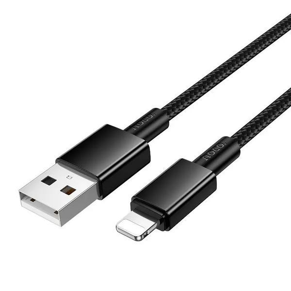 USB Cable Hoco Lightning X119 2.4A 1m black 42204 фото