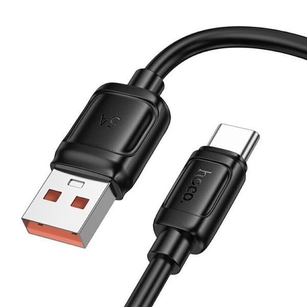 USB Cable Hoco Type-C X115 5A 100W 1m black 42776 фото