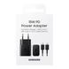 АЗП Samsung 15W-45W/2A (1USB/1USB-C) + cable Type-C to Type-C black 32049 фото 2