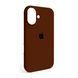 Silicone case Full iPhone 16 dark brown 45346 фото