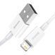 USB Cable Baseus Silky Series Fast Charging Lightning 2.4A (2m) white 46394 фото 2