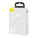 USB Cable Baseus Silky Series Fast Charging Lightning 2.4A (2m) white 46394 фото 1