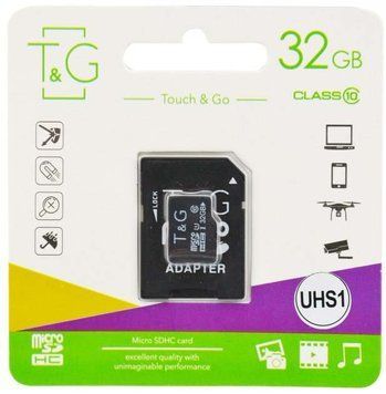 MicroSD 32GB T&G UHS-1 Class 10 + SD adapter UA 25255 фото