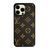 Силікон iPhone 14 Leather mix Louis Vuitton brown 37327 фото