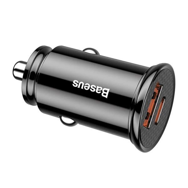АЗП Baseus Circular Plastic PD3.0 QC4.0 30W (USB/USB-C) black 24898 фото