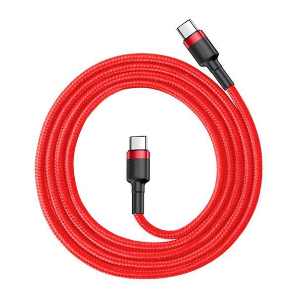 Cable Baseus Cafule Type-C to Type-C PD 2.0 60W (2m) red 07207 фото