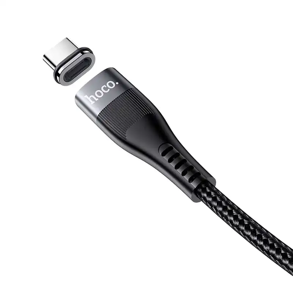 Cable Hoco Type-C to Lightning U99 магніт 100W/3A 1.2m black 28402 фото