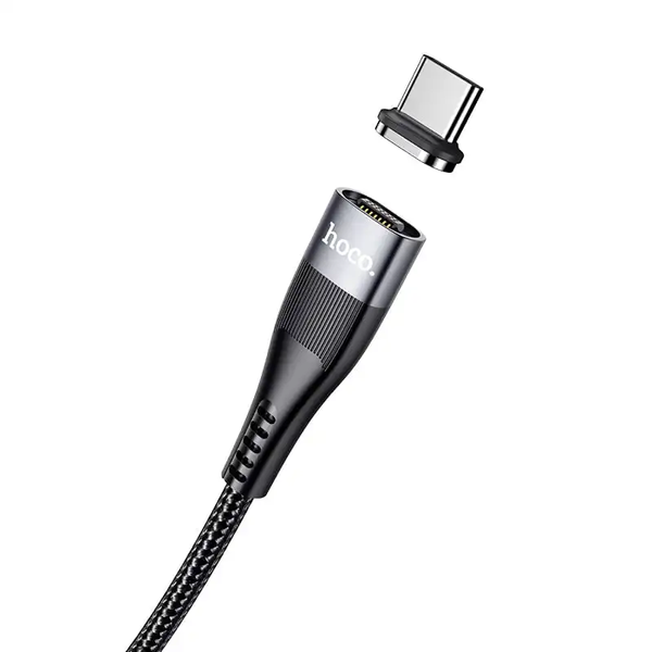 Cable Hoco Type-C to Lightning U99 магніт 100W/3A 1.2m black 28402 фото