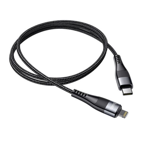 Cable Hoco Type-C to Lightning U99 магніт 100W/3A 1.2m black 28402 фото