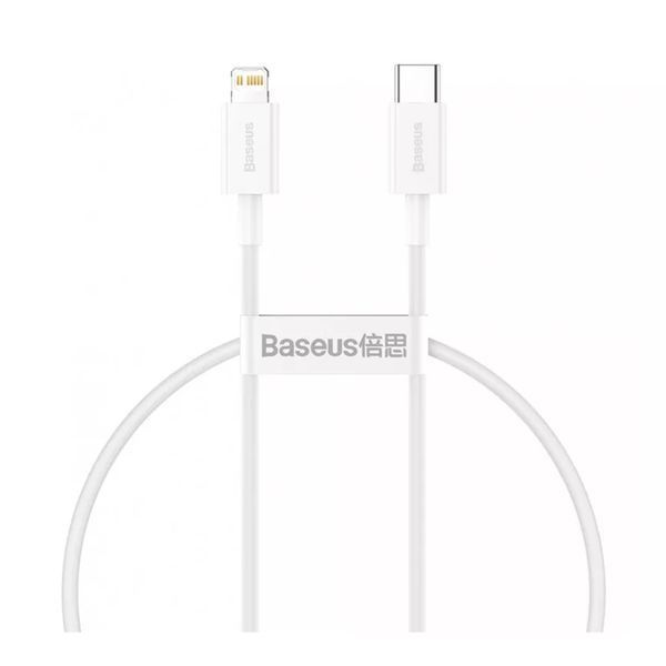 Cable Baseus Superior Series Fast Charging Data Type-C to Lightning PD 20W (0.25m) white 18784 фото