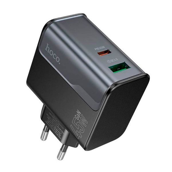 МЗП Hoco CS74A PD 45W/3A (1USB-1USB-C) black 45673 фото