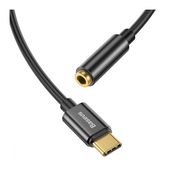 Перехідник AUX Baseus L54 Type-C to 3.5mm black 29828 фото