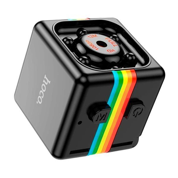 Портативна камера Hoco DI13 mini portable battery camera 1080p TF 30min black 48117 фото