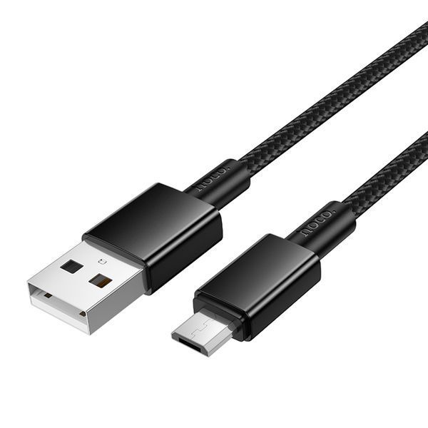 USB Cable Hoco Micro usb X119 2.4A 1m black 42205 фото