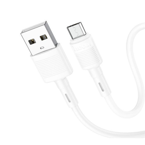 USB Cable Hoco Micro usb X83 2.4A 1m white 40154 фото