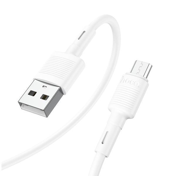 USB Cable Hoco Micro usb X83 2.4A 1m white 40154 фото