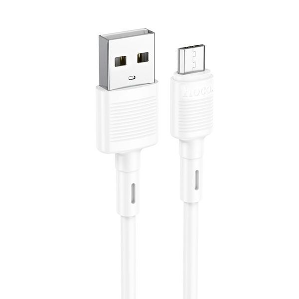 USB Cable Hoco Micro usb X83 2.4A 1m white 40154 фото