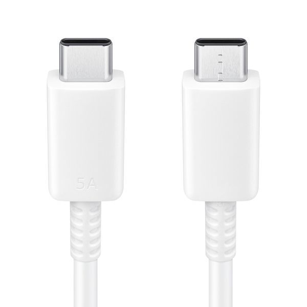 USB Cable SAMSUNG Type-C to Type-C 5A 1m white 44499 фото