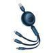 Кабель Baseus Bright Mirror 2 Series 3-in-1 (Micro USB+Lightning+Type-C) 100W (1.1m) blue 00480 фото 3