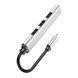 Type-C HUB Hoco HB26 4in1 (TypeC-USB-USB) silver 46481 фото 2
