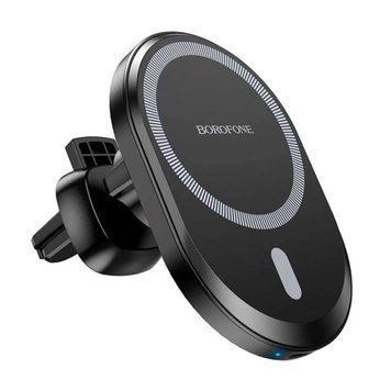 Автотримач з бездротовою зарядкою Borofone BH201 5W/7.5W/10W/15W black 31570 фото