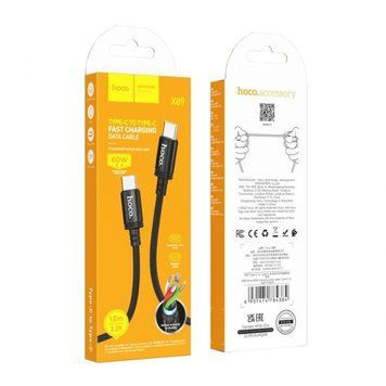 Cable Hoco Type-C to Type-C X89 60W/3A 1m black 31738 фото