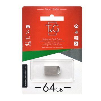 USB Flash 64 GB T&G 105 Metal Silver UA 23714 фото