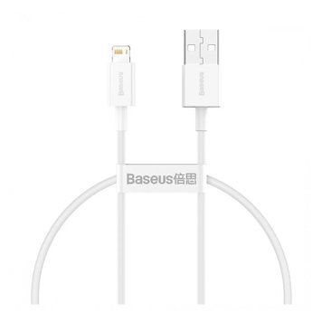 Кабель Baseus Superior Series Fast Charging Lightning 2.4A (0,25m) white 18837 фото