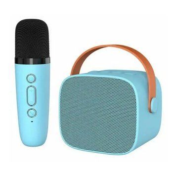 Колонка Bluetooth A3 1 мікрофон дитяче караоке blue 44394 фото