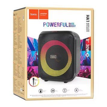 Колонка Bluetooth Hoco HA1 Power 30W + мікрофон black 37805 фото