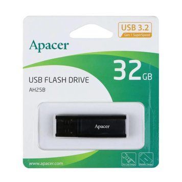 USB Flash 32 GB Apacer AH25B Black 3.2 UA 34375 фото